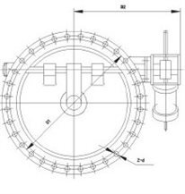 HH47型蝶式緩沖止回閥外形尺寸圖 HH47型蝶式緩沖止回閥外形尺寸圖