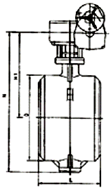 對(duì)焊硬密封蝶閥外形尺寸圖