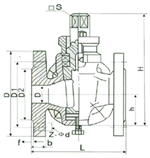 三通旋塞閥外形尺寸圖 三通旋塞閥外形尺寸圖